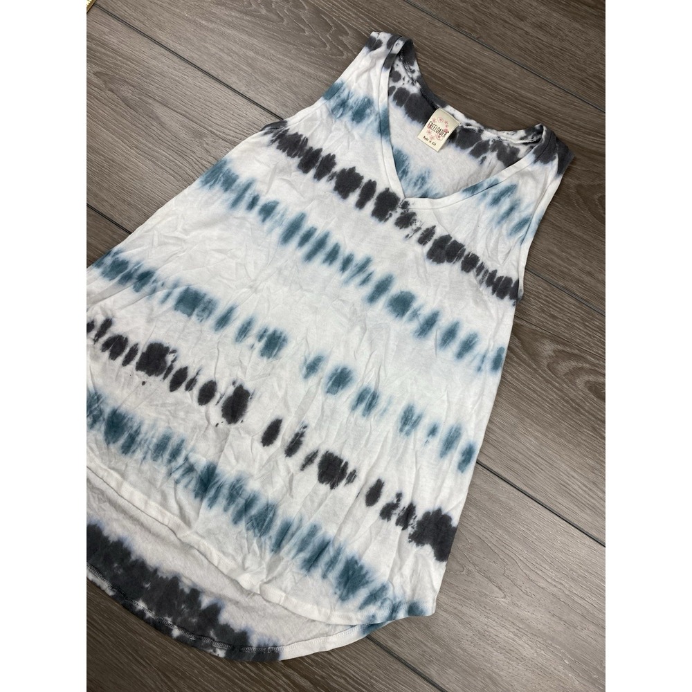 Freeloader Women's V Neck High‎ Low Hem Sleeveless Tank Top White Size Large